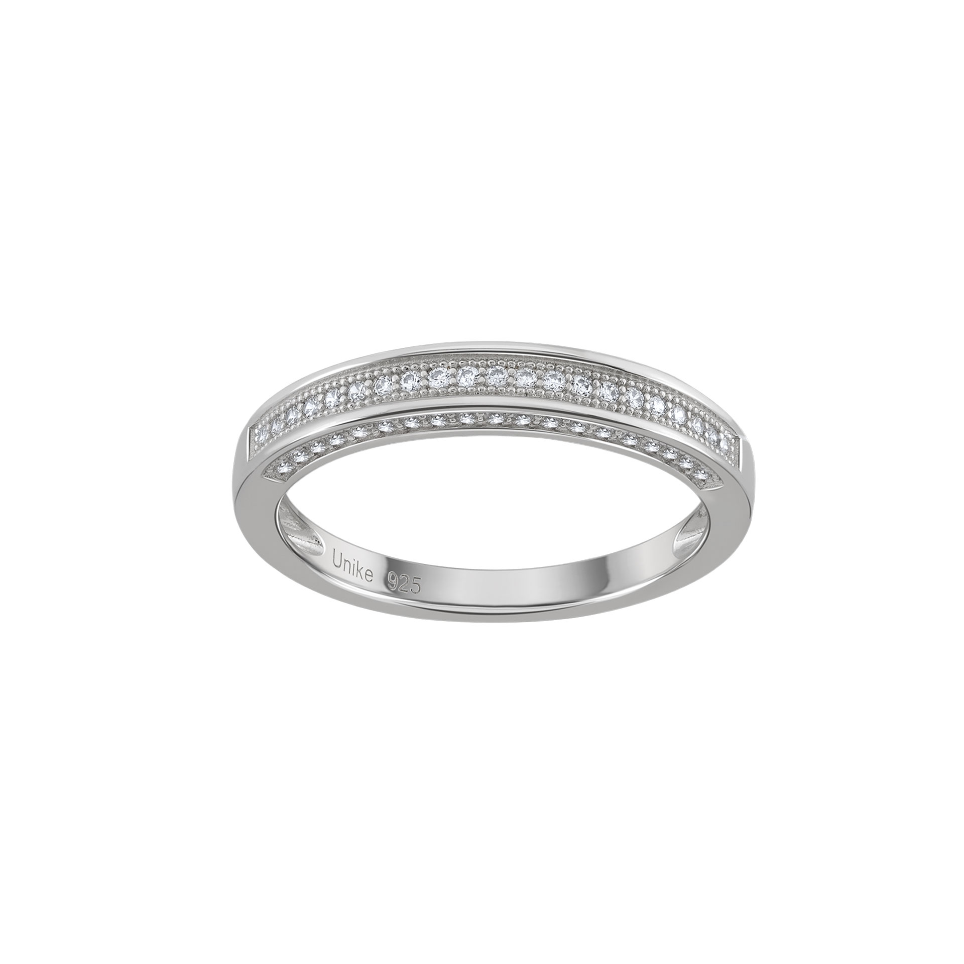 Classy Solitaire Double Ring