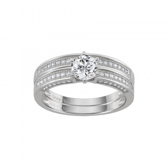 Anillo Classy Solitaire Double