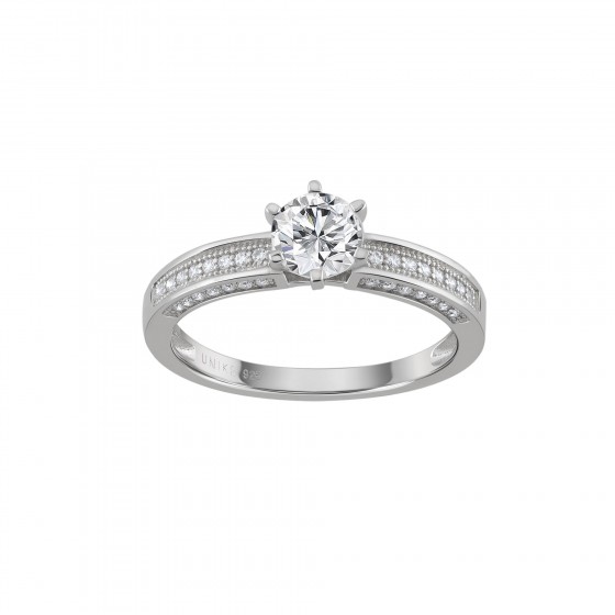 Anillo Classy Solitaire Double