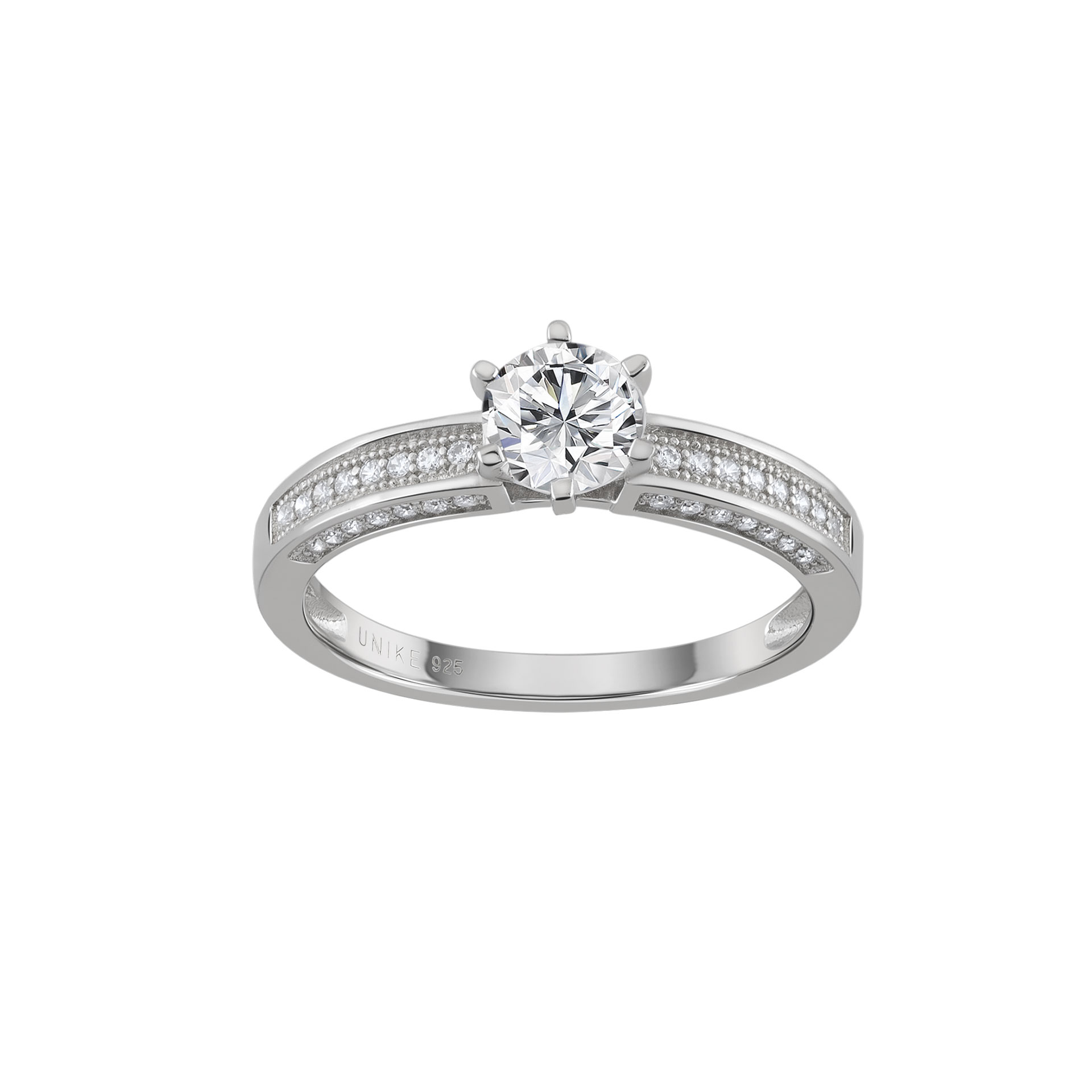 Classy Solitaire Double Ring