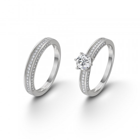 Anillo Classy Solitaire Double