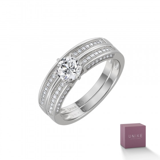 Anillo Classy Solitaire Double
