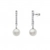 Pendientes Bridal Glow Line Pearl Silver