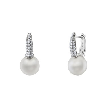 Argolas Bridal Pearl Silver