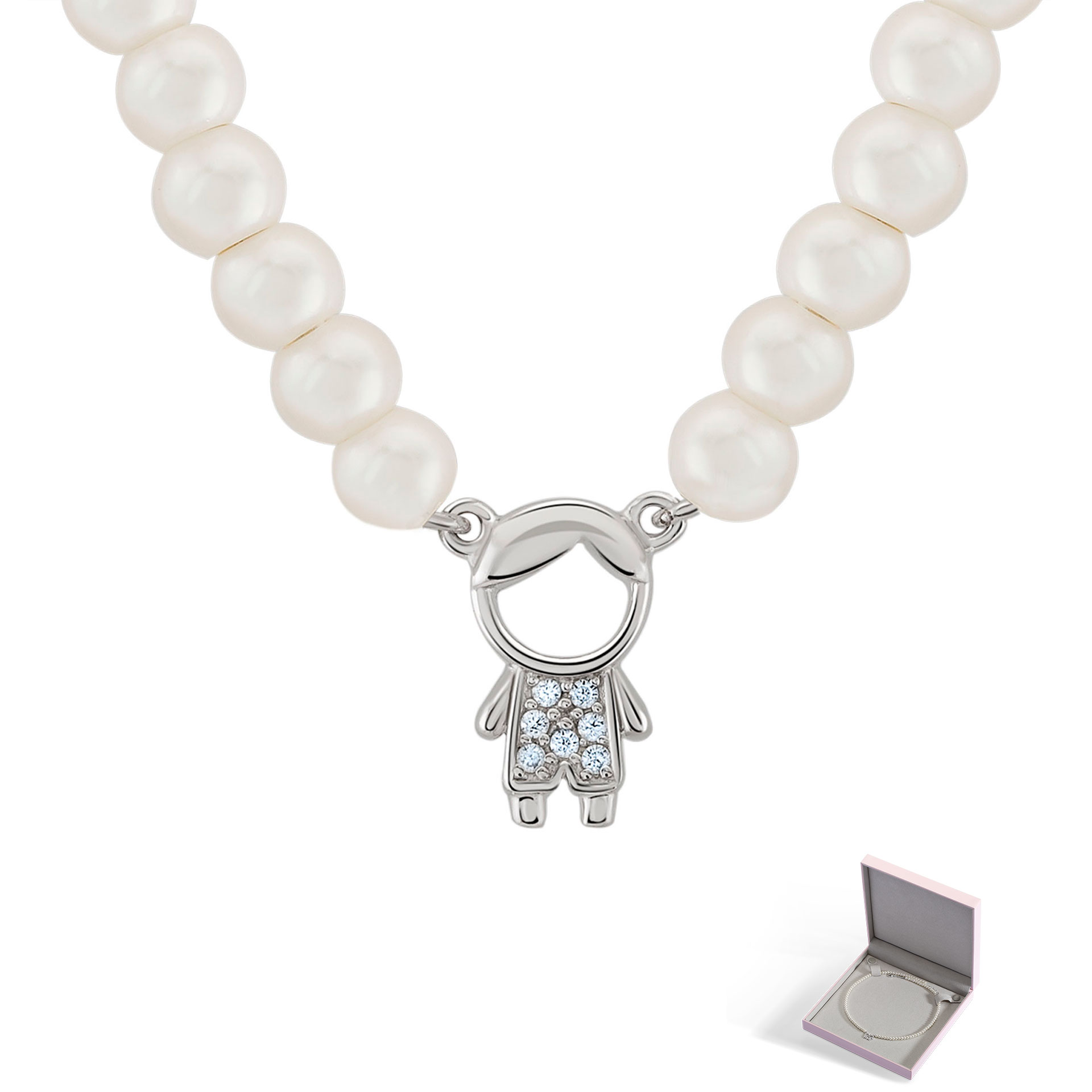 Mum Pearls Boy Necklace