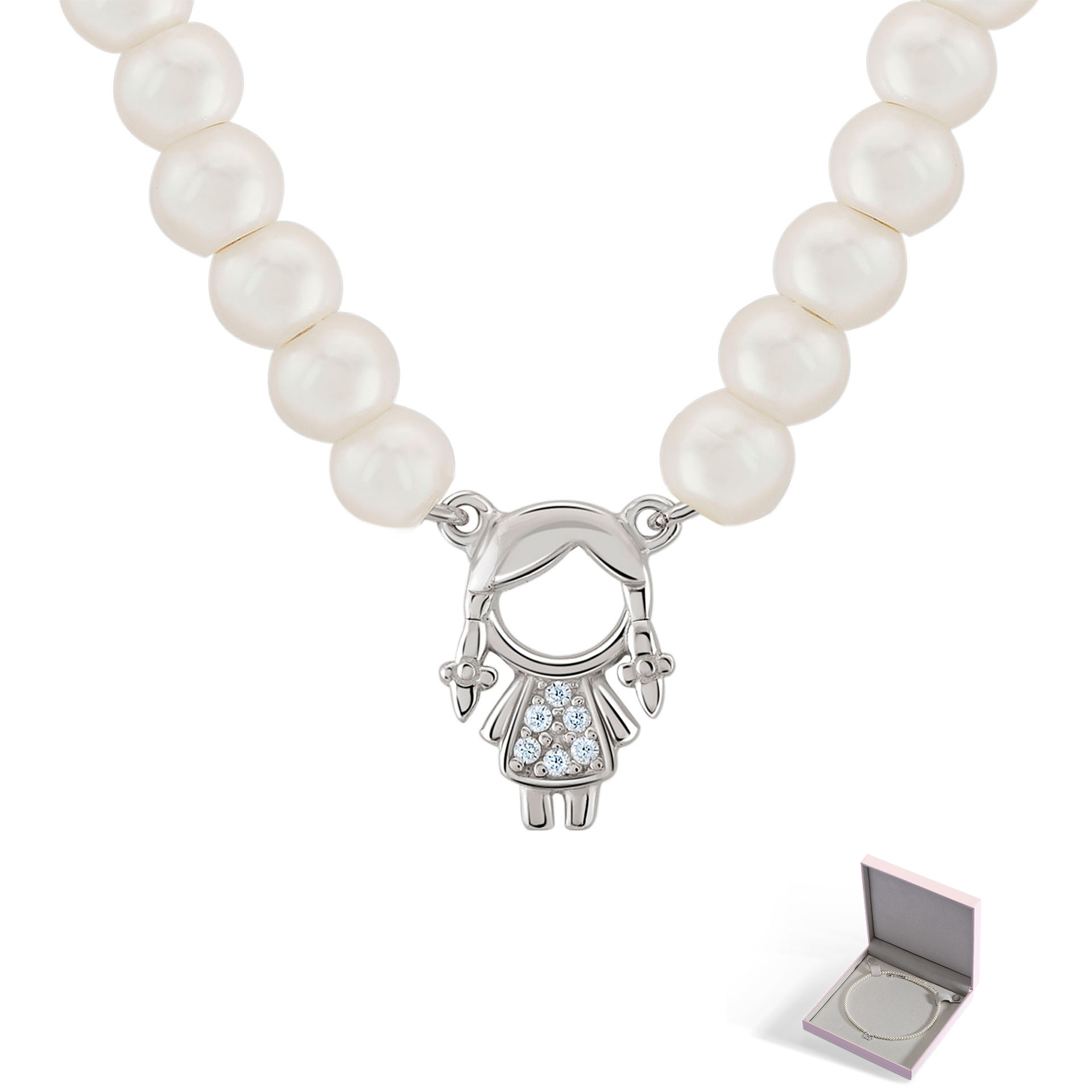 Mum Pearls Girl Necklace