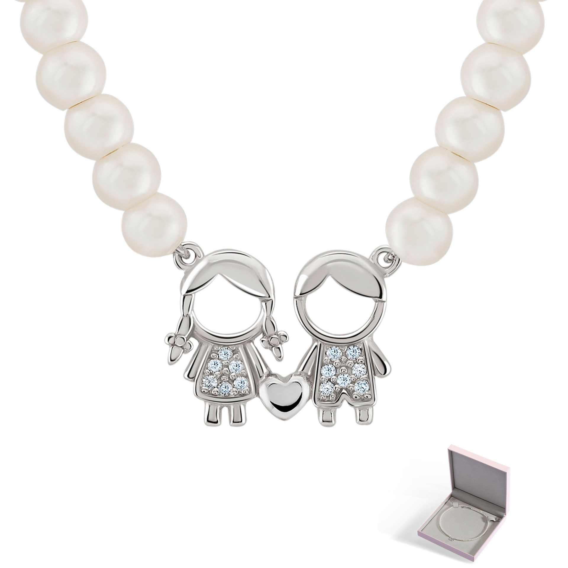 Mum Pearls Girl & Boy Necklace