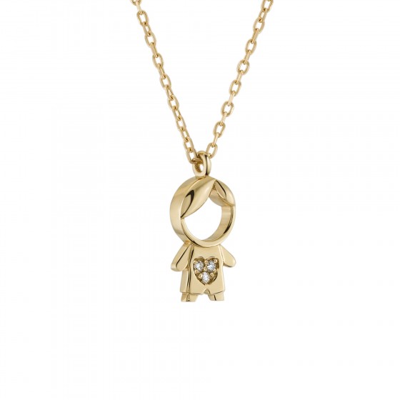 Gold and Diamonds MUM Boy Necklace