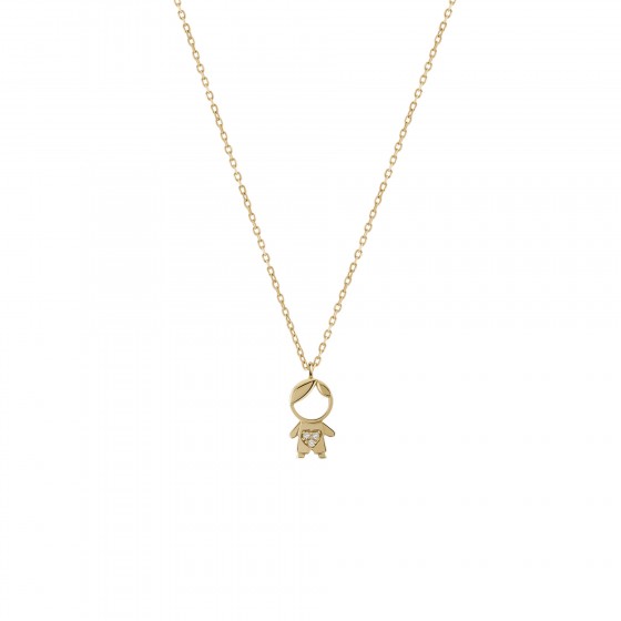 Gold and Diamonds MUM Boy Necklace