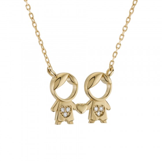 Gold and Diamonds MUM 2 Boys Necklace