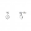 Girls Heart Glow Silver Earings