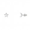 Pendientes Girls Star and Moon Silver