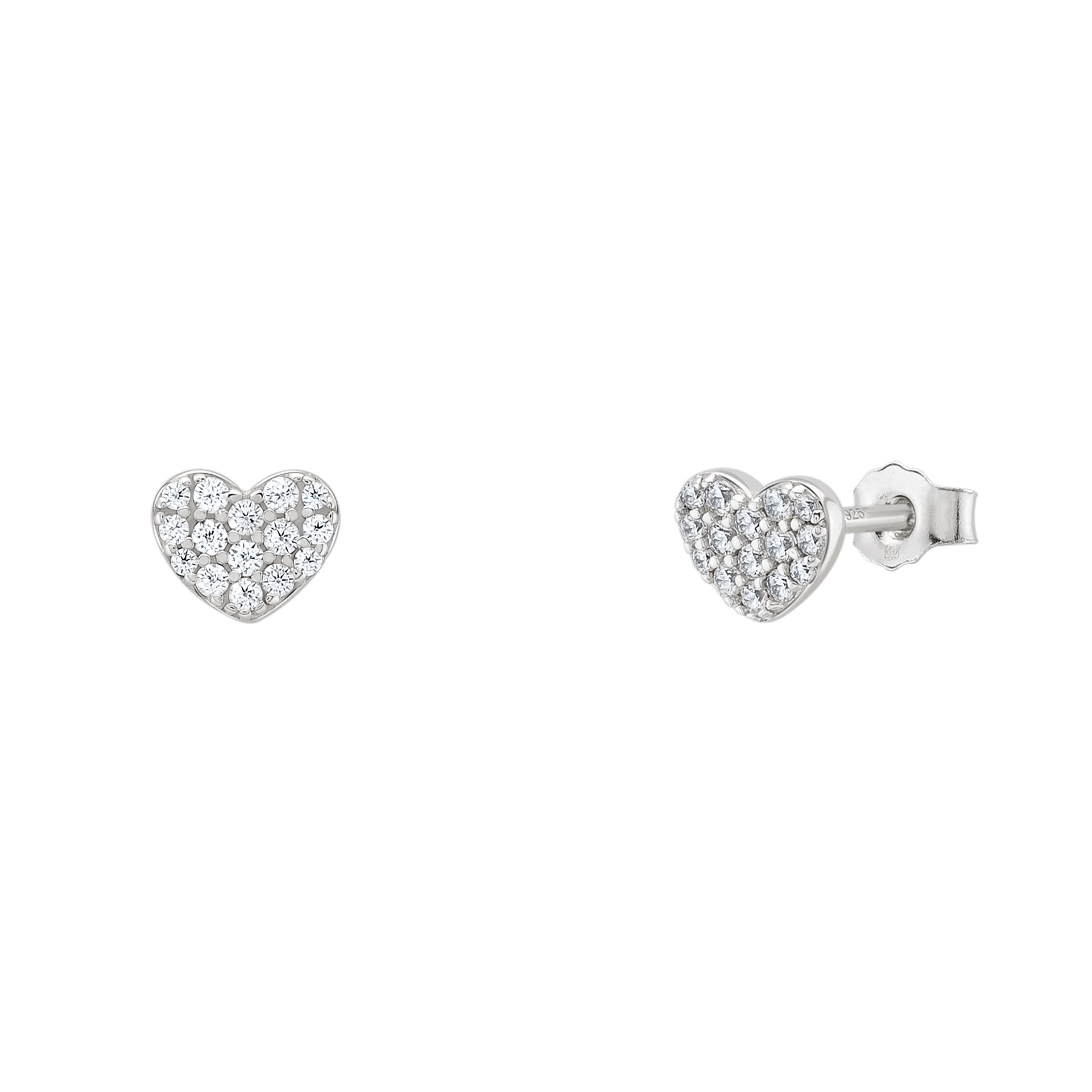 Pendientes Girls Hearts Cz Silver