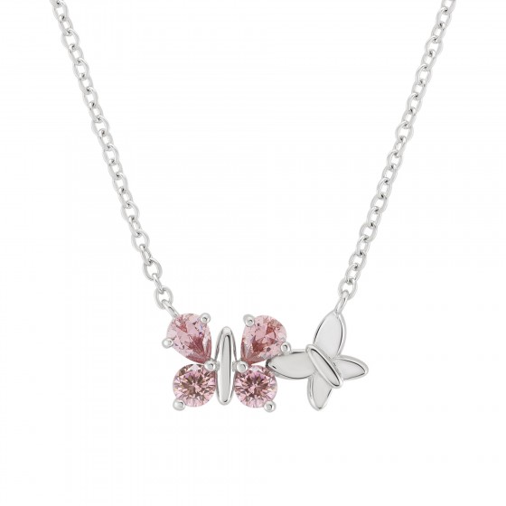 Colar Girls Pink Borboleta Glow