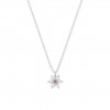 Collar Girls Cz Pink Silver