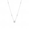 Collar Girls Flower and Pearls Silver