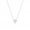 Collar Girls Cross and Pearls Silver