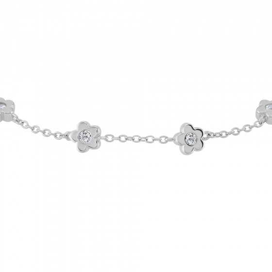 Pulsera Girls Flower Silver