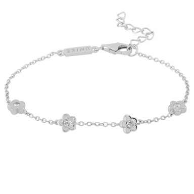 Pulsera Girls Flower Silver