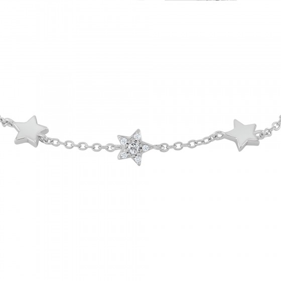 Pulsera Girls  3 Stars Silver