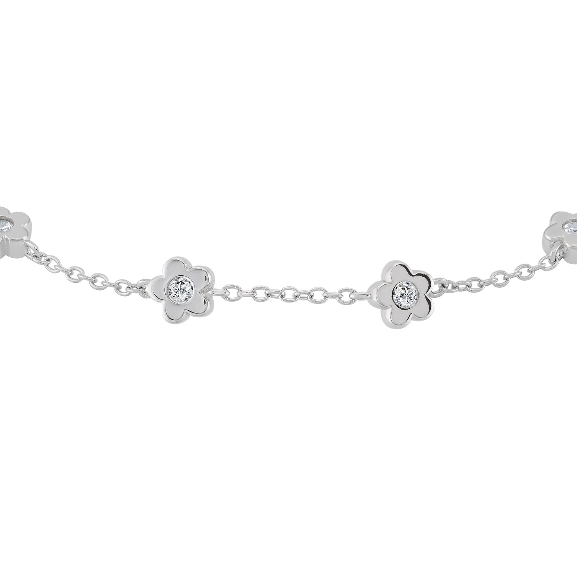 Pulsera Girls Flower Silver