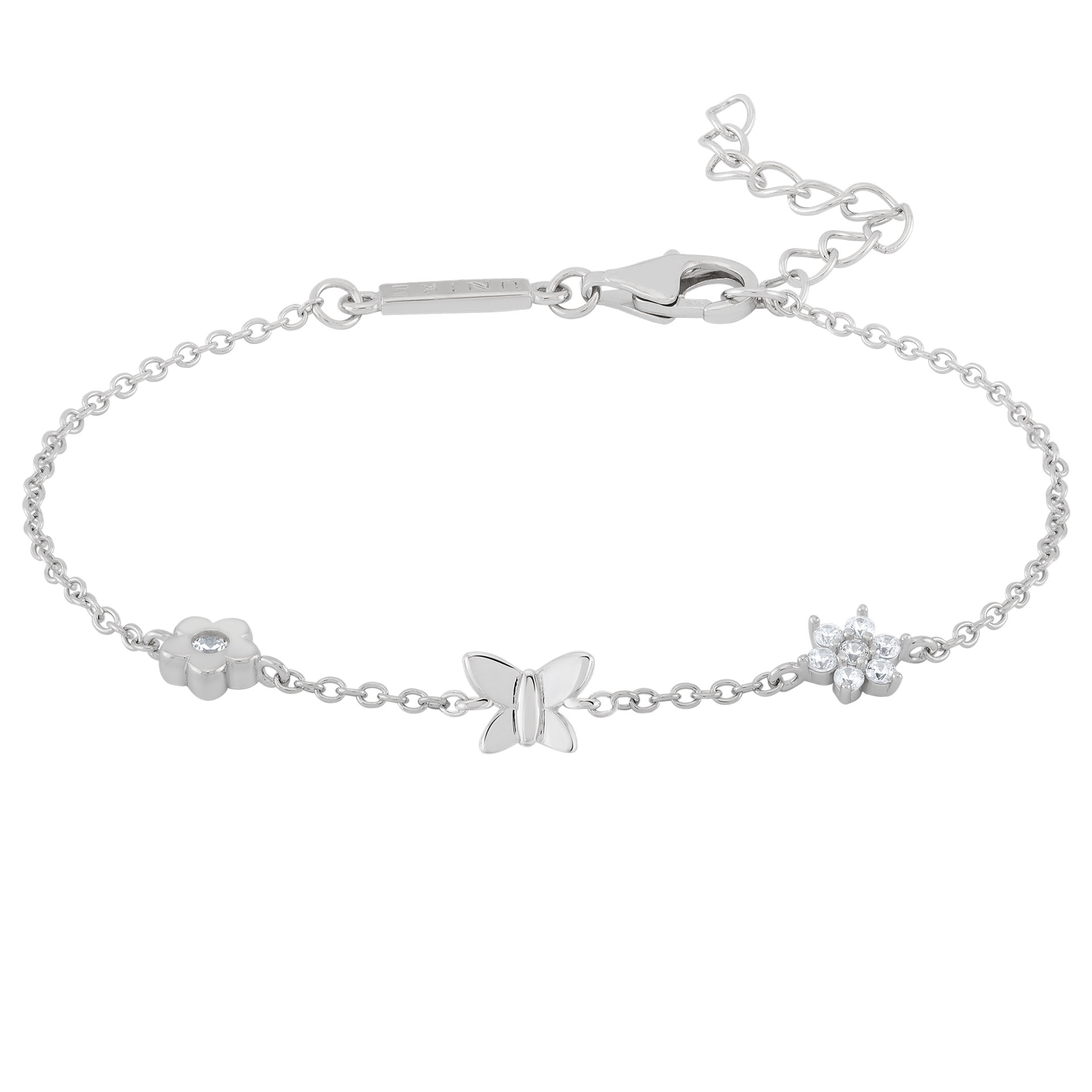 Pulseira Girls Flor e Borboleta