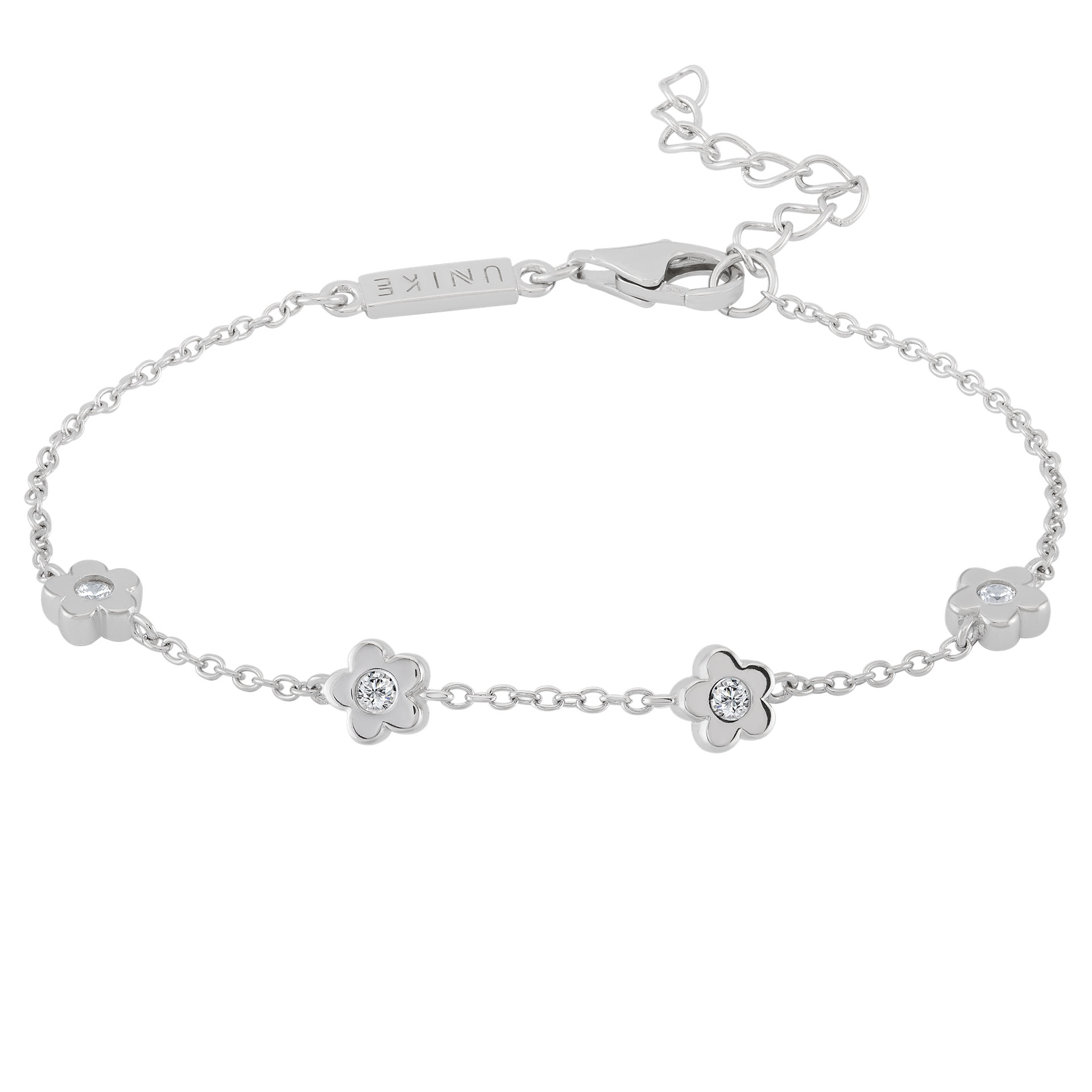 Pulsera Girls Flower Silver