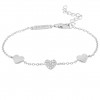Pulsera Girls 3 Hearts Silver