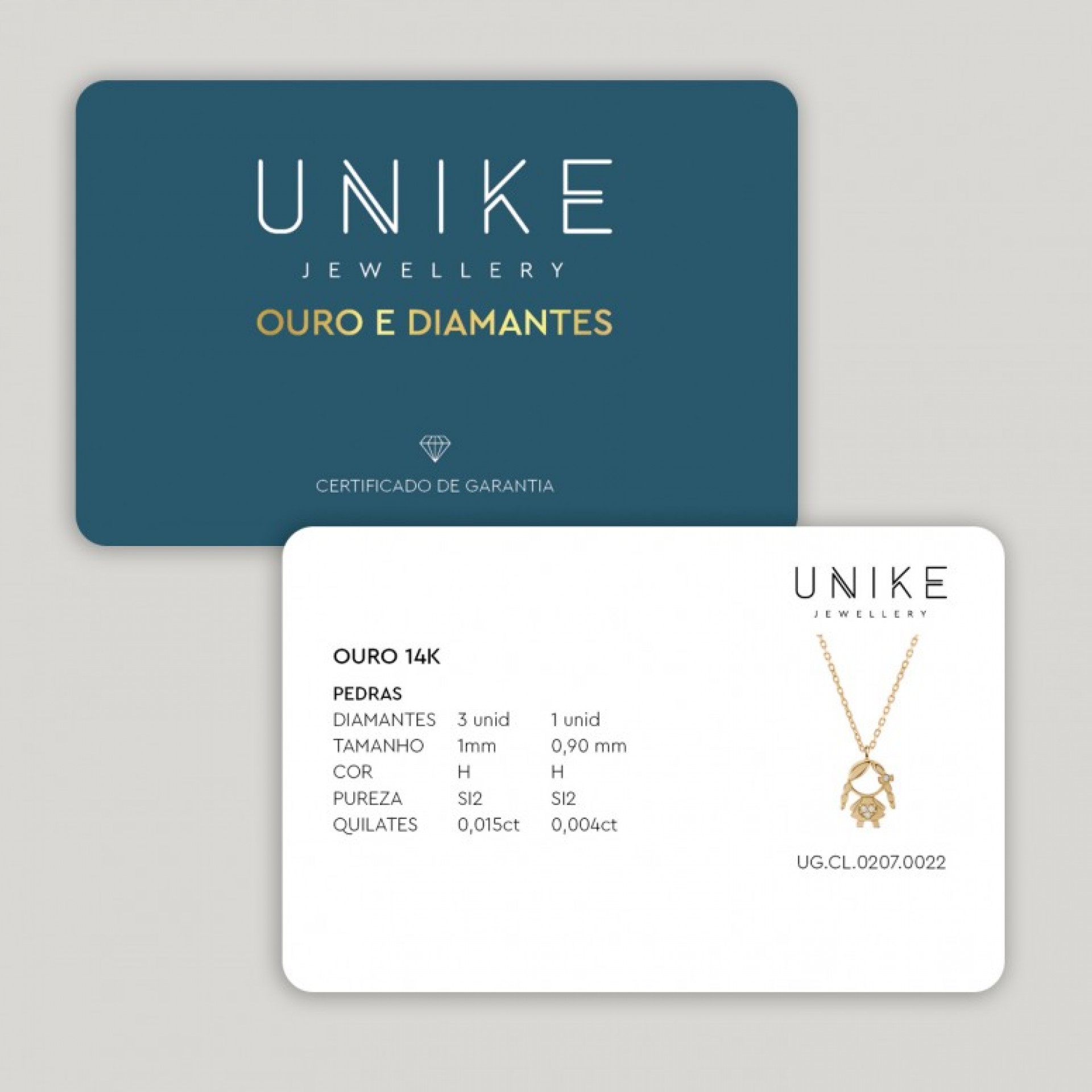 Gold and Diamonds MUM Girl Necklace