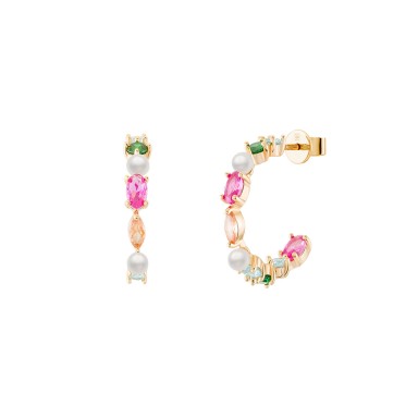 Pendientes Fun Multi Color Stones