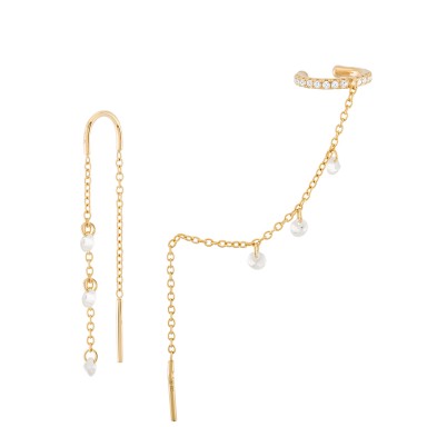Brincos Matchy Chain Beads