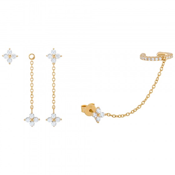 Matchy Flower Earcuf Earings