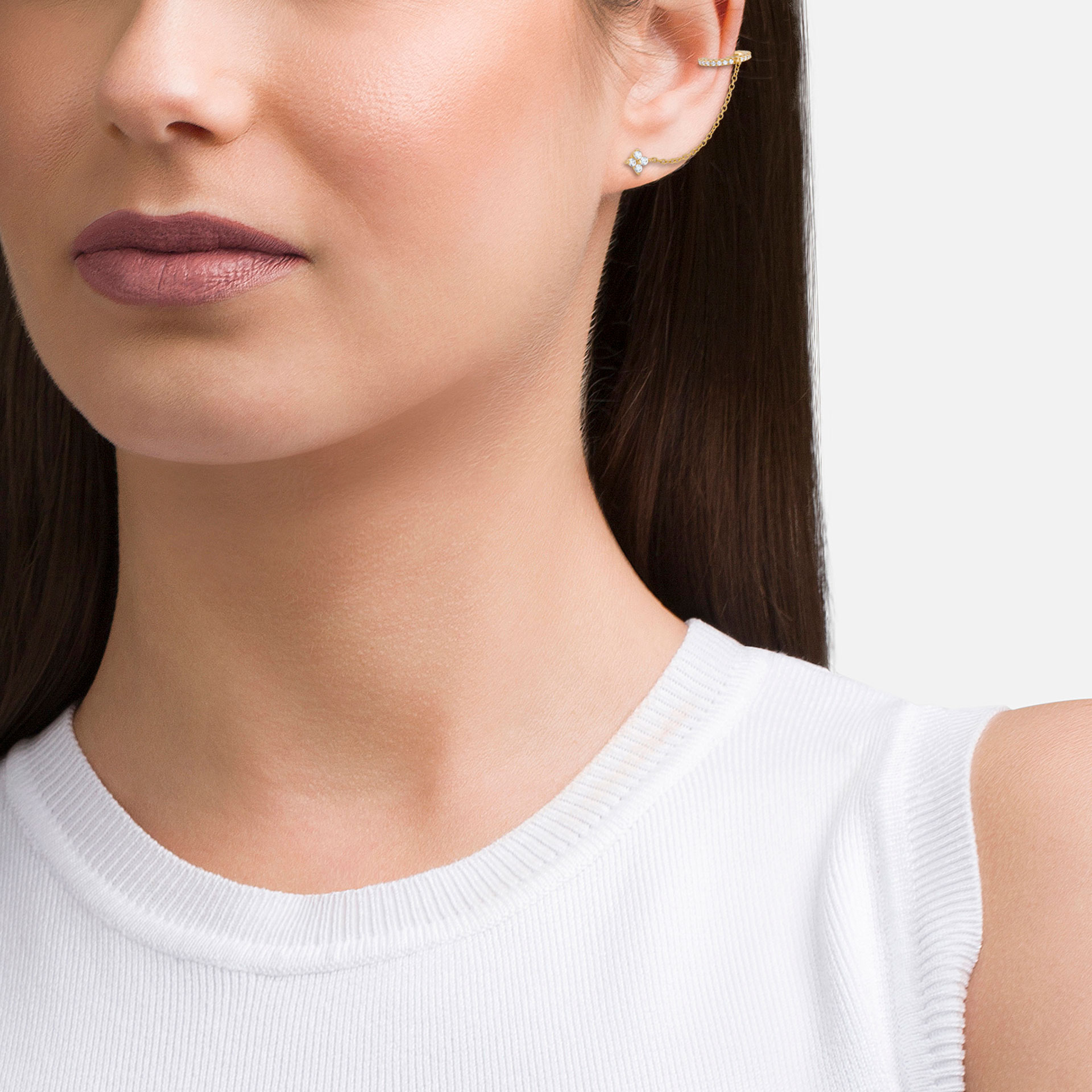 Matchy Flower Earcuf Earings