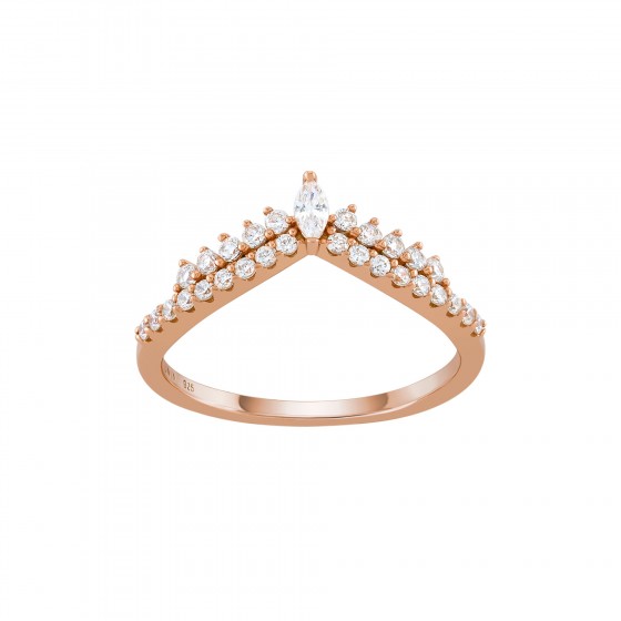 Love in Rose Crown Ring