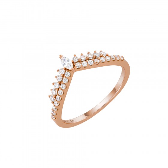 Love in Rose Crown Ring