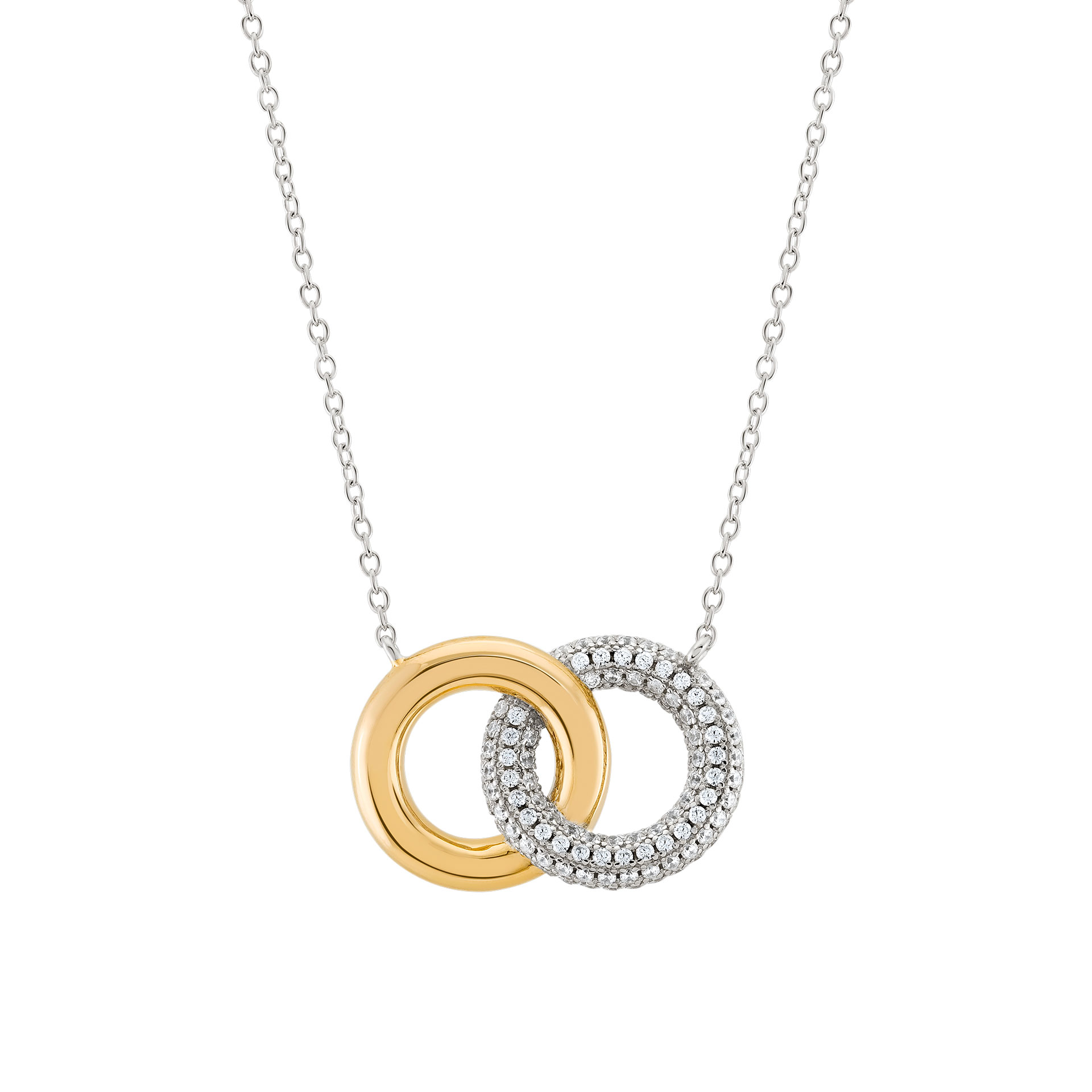 Bold Daily 2 Circle Stones Necklace