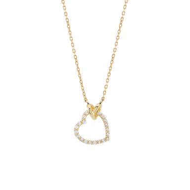 Collar Oro Double Heart