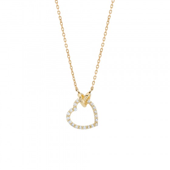 Colar Ouro Double Heart