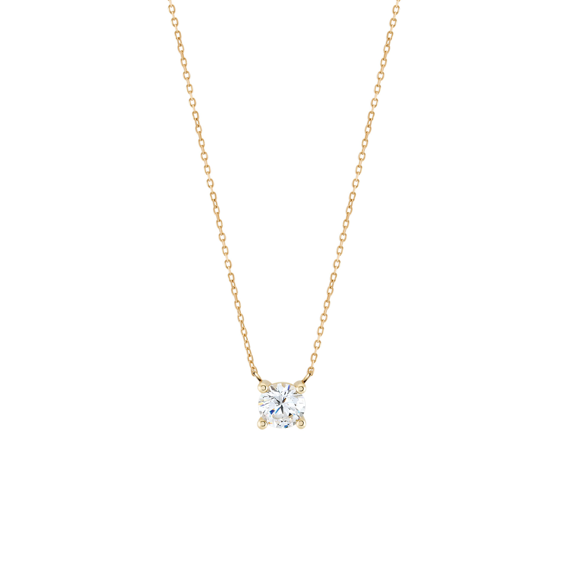 Gold Solitaire Necklace