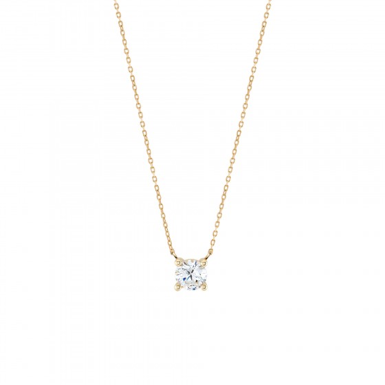 Gold Solitaire Necklace
