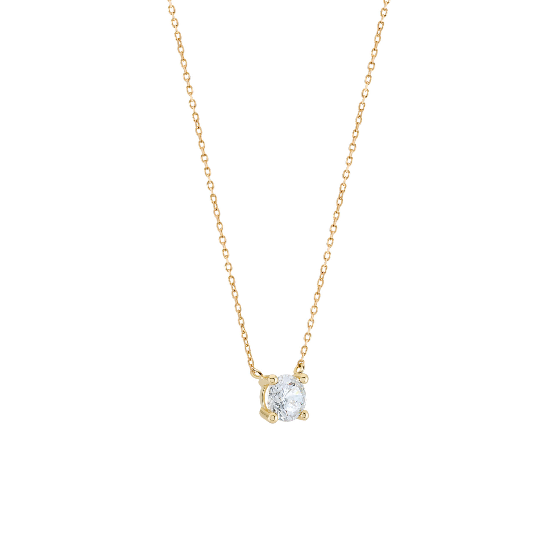 Gold Solitaire Necklace