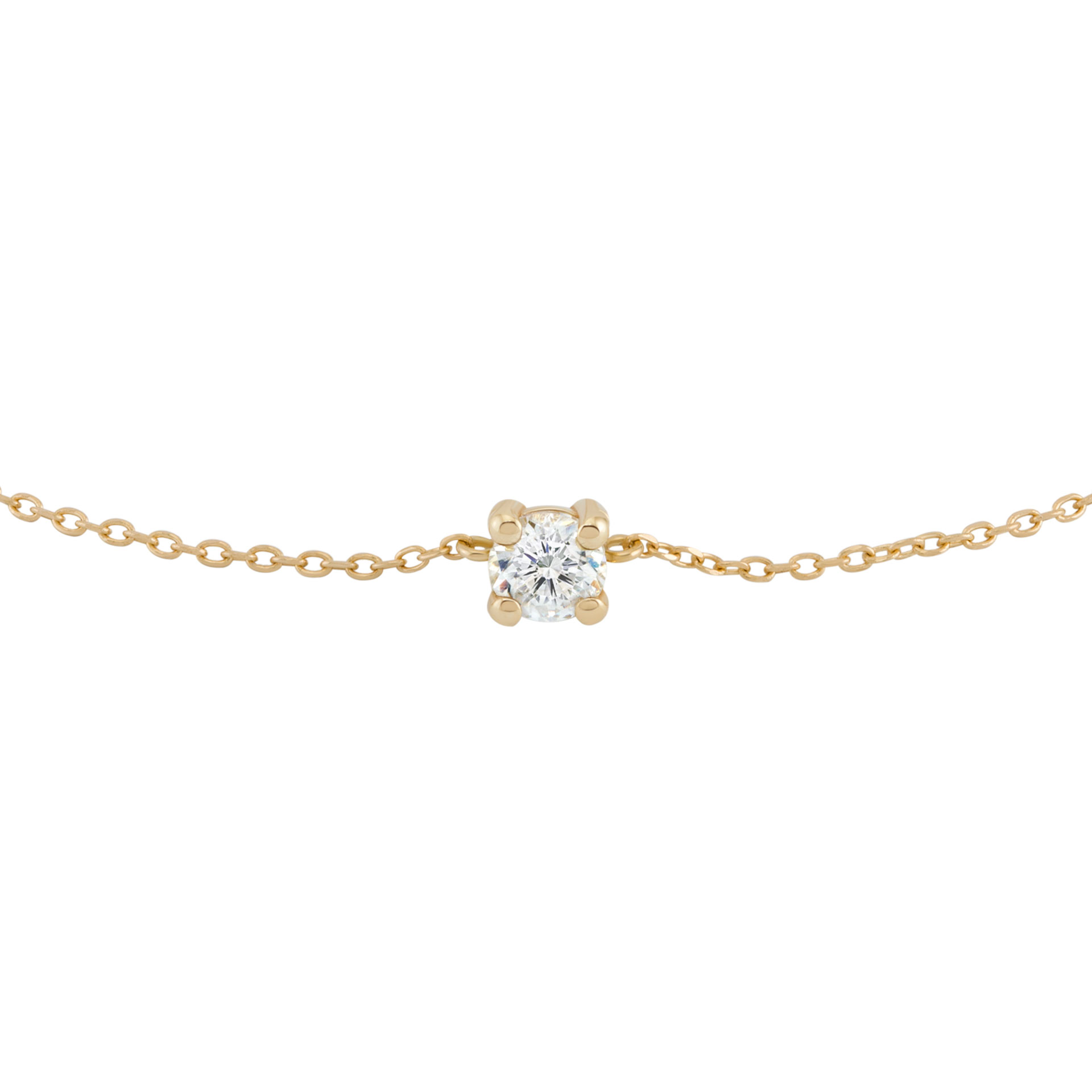 Gold Solitaire Bracelet