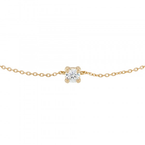 Gold Solitaire Bracelet