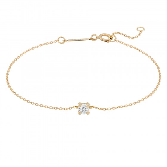 Gold Solitaire Bracelet