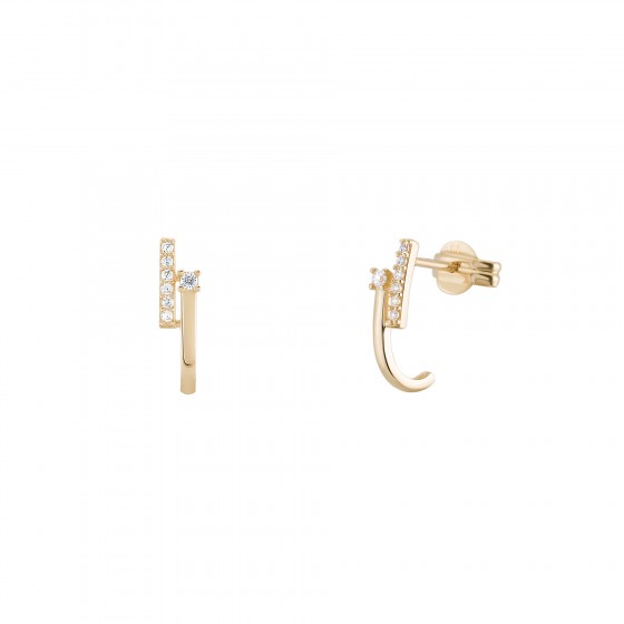 Ouro Double Line Earrings