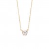 Gold Heart Solitaire Necklace