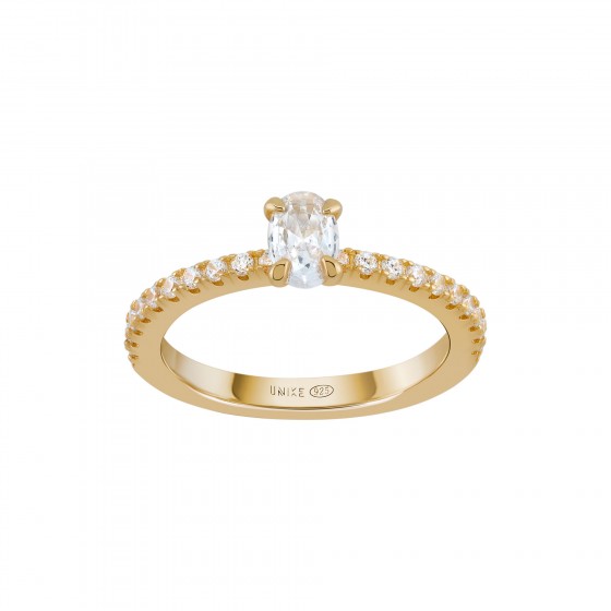 Anillo Oval Solitaire