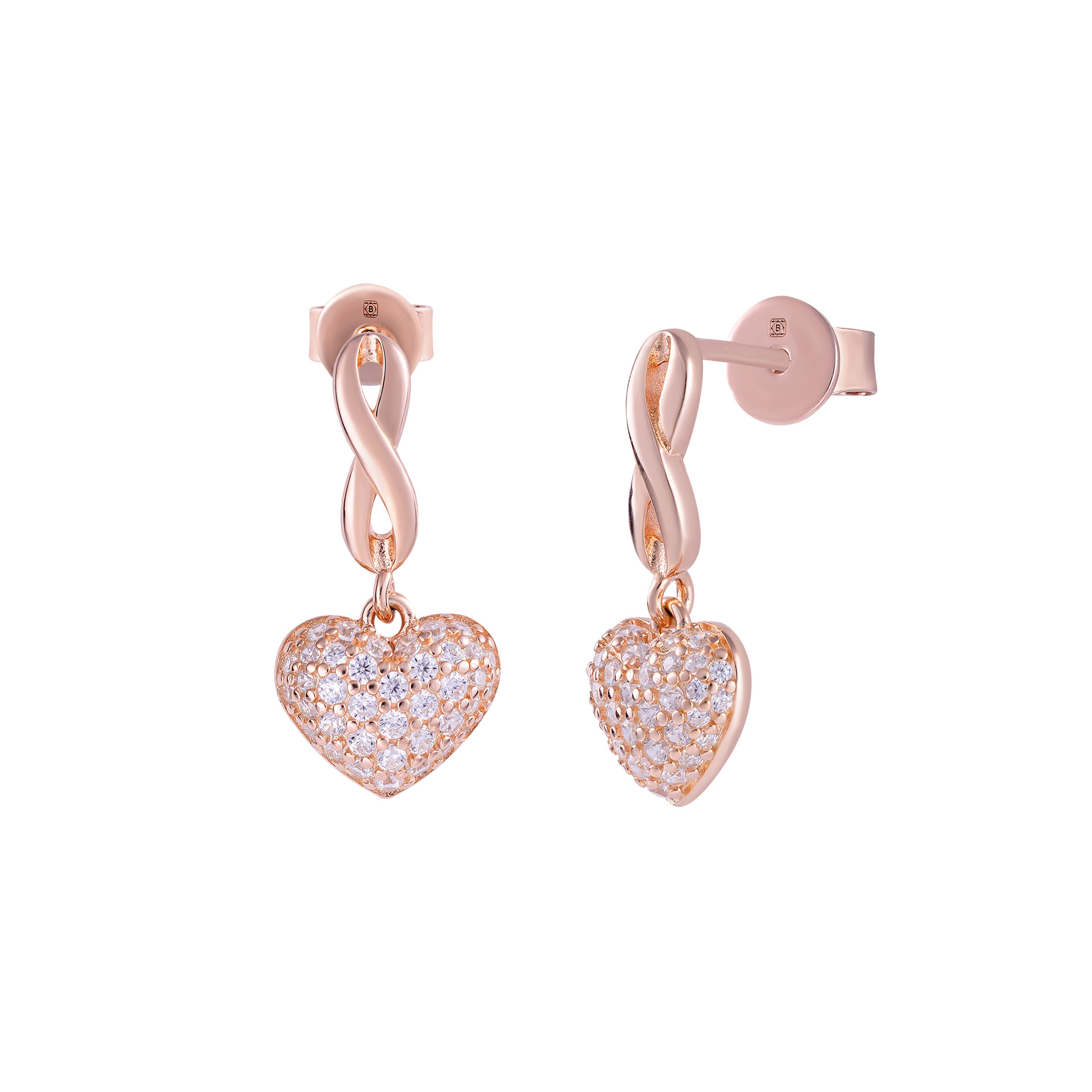 Brincos Hearts Twisted