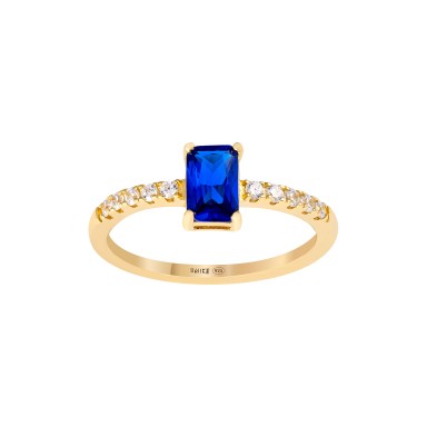 Anillo Blue Cz