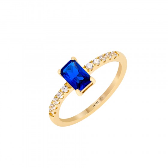 Anillo Blue Cz